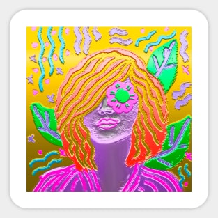 glass colorful woman Sticker